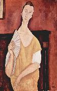 Amedeo Modigliani Woman with a Fan painting